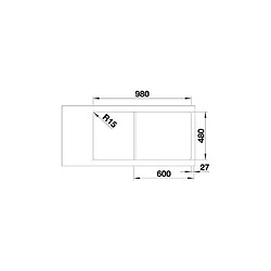 Acheter BLANCO Lemis XL 6S-IF - evier - Inox brosse - 1 grande cuve - egouttoir reversible - vidage auto - a encastrer a fleur de plan