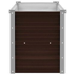 Avis vidaXL Lit surélevé de jardin Marron 100x40x45 cm Acier galvanisé