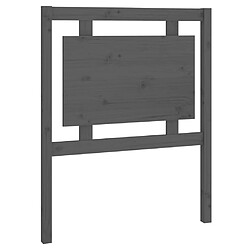 Maison Chic Tête de lit scandinave pour lit adulte,Meuble de chambre Gris 80,5x4x100 cm Bois massif de pin -MN66827