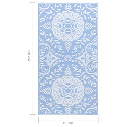 vidaXL Tapis d'extérieur Bleu azuré 80x150 cm PP pas cher