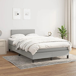 Avis Maison Chic Lit adulte- Lit + matelas,Sommier à lattes de lit et matelas gris clair 120x190 cm tissu -GKD61682