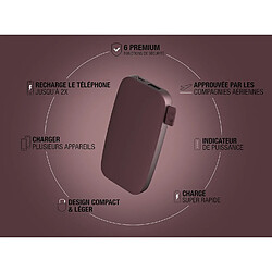 SANAG Powerbank 6000 Mah - Usb-C In & Out - Batterie Externe - Chargement Rapide - 6 Fonctions De Sécurité - Design Compact (Deep Mauve)