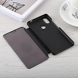 Wewoo Coque Housse en cuir pour miroir Xiaomi Mi 8 SE avec support noir pas cher