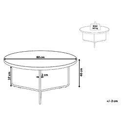 Avis Beliani Table d'appoint Table basse MDF Gris MELODY