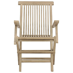 Acheter Maison Chic Lot de 2 Chaises de jardin,Fauteuil d'extérieur pliantes gris 56x61x89cm bois de teck -MN64971