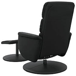 Acheter vidaXL Fauteuil inclinable avec repose-pied noir similicuir