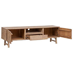 Pegane Meuble TV en bois d'acacia coloris beige - Longueur 180 x Profondeur 45 x Hauteur 55 cm