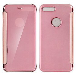 Avizar Housse Etui Folio Miroir Rose iPhone 7 Plus / iPhone 8 Plus Clapet translucide