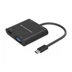 Station d'accueil Conceptronic USB-C 1Xhdmi 1Xvga 1Xusb3.0 1Xsortie Aux