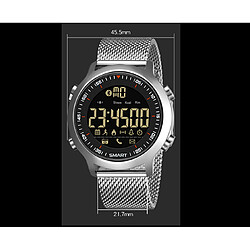 Acheter Montre intelligente de sport pour homme Bluetooth Watch Stepping argent