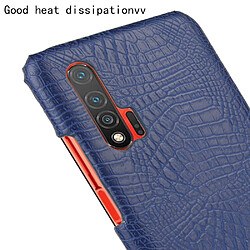 Wewoo Coque Pour Huawei Nova 6 5G Antichoc Crocodile Texture PC + PU Case Bleu pas cher