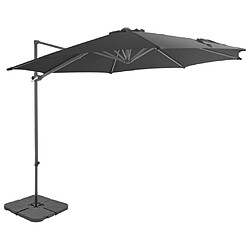 Maison Chic Parasol Jardin | Parasol avec base portable Anthracite - GKD86147