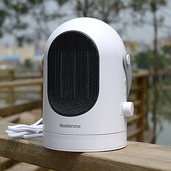 Wewoo Chauffage électrique 600W hiver mini ventilateur secouant la tête de bureau radiateur des ménages d'économie d'énergie, prise européenne (blanc)