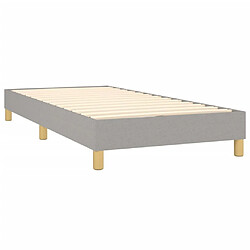 Sommier à lattes et LED,Cadre à lattes de lit avec matelas pour Adulte Gris clair 80x200cm -MN45572 pas cher