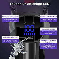 Lexzurn Aspirateur Balai Sans Fil 27,000Pa / 230AW, 50min d'Autonomie, 6 en 1 Multifonction, Aspirateur Balai Puissant avec Écran Tactile LED, livré avec 2 x Filtre HEPA H13 Lavable, Capacité 1.3L pas cher