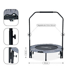 Mini Trampoline Fitness Jump4fun Pliable Double-Bar - Ø92cm