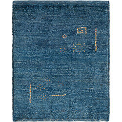 Avis Vidal Tapis de laine 50x45 Bleu Gabbeh