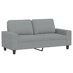 vidaXL Canapé à 2 places Gris clair 140 cm Tissu