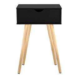 Avis Table de Chevet Arnis Pin 60 x 40 x 29,5 cm Noir [en.casa]