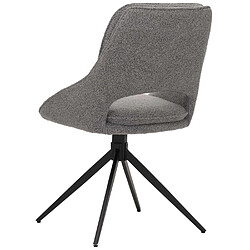 Mendler Lot de 6 chaises de salle à manger HWC-N73, chaise de cuisine, pivotante Auto-Return, tissu/textile Boucle (540g/m²) Oeko-Tex ~ gris pas cher