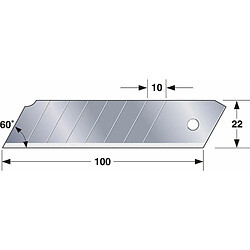 Tajima Lame de cutter LB62H 22mm 10 unités f. LC620 TAJI