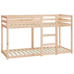 Avis vidaXL Lit superposé sans matelas 75x190 cm bois de pin massif