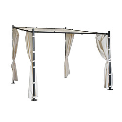 Acheter Mendler Jeu de 4 parois latérales pour pergola HWC-A22, parois latérales de remplacement, polyester 3x3m ~ crème