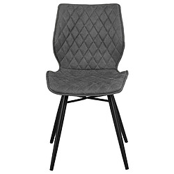 Acheter Beliani Chaise de salle à manger LISLE Set de 2 Tissu Gris