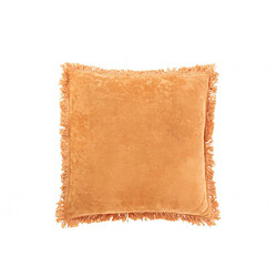 Dansmamaison Coussin Frange Coton Velours Orange