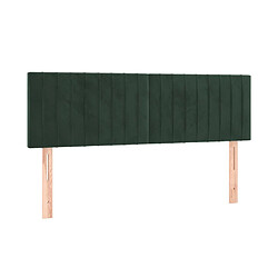 vidaXL Têtes de lit 2 pcs Vert foncé 72x5x78/88 cm Velours