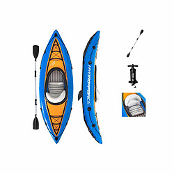 Kayak Gonflable Hydro Force Bestway Individual 275x81 cm avec Pagaie et Pompe de Gonflage