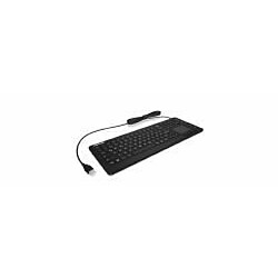 Clavier USB Keysonic KSK-6231 INEL (US) noir membrane en silicone, étanche (IPX7), éclairé, pavé tactile intégré, boutons de souris