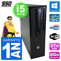 PC HP ProDesk 400 G1 SFF Intel Core i5-4570 RAM 8Go SSD 2To Windows 10 Wifi - Occasion