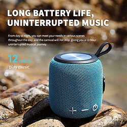 Universal Haut-parleur Bluetooth sans fil portable en tissu extérieur 360 HD stéréo, IPX7 imperméable intégré en haut de gamme magnétique haut-parleur 1800 mAh | haut-parleurs de plein air (bleu)