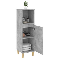 Acheter Maison Chic Armoire de salle de bain,Meuble de rangement,Meuble haut gris béton 30x30x100 cm -GKD469729