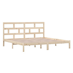 Acheter Maison Chic Lit adulte - Lit simple Cadre de lit,Structure du lit Contemporain Bois de pin massif 200x200 cm -MN59405