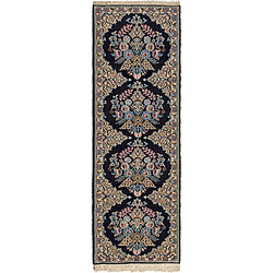 Vidal Tapis de couloir en laine 203x67 bleu Nain