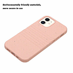 Coque en TPU + paille de blé entièrement biodégradable pour votre iPhone 11 6.1 pouces - rose