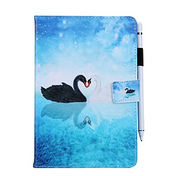 Wewoo Housse Coque Étui en cuir à rabat horizontal universel avec motif Swan pour tablette PC 10 pouces, porte-carte et fente pour carte