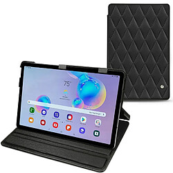 Housse cuir Samsung Galaxy Tab S6 Lite - Rabat horizontal - Noir - Couture ( Nappa - Black ) - NOREVE