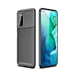 Wewoo Coque Pour Huawei Honor V30 / V30 Pro Beetle Series Housse en TPU antichoc fibre de carbone noir