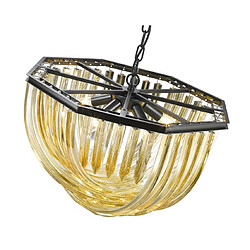 Luminaire Center Lustre en cristal Champagne Doré MANCHESTER 5 Lumières