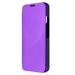 Avizar Étui Clear View pour Galaxy A54 5G Clapet Miroir Fonction Support Violet foncé