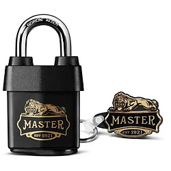 Master Lock 1921EURDCC Cadenas Haute Sécurité Etanche avec le Logo des 100 ans, Noir, 97 x 54 x 32 mm