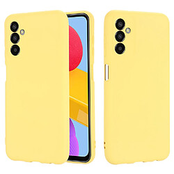 Coque en silicone anti-rayures avec sangle pour votre Samsung Galaxy M13 4G - jaune