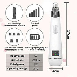 Avis Chrono Aspirateur de Point Noirs, Extracteur de Comédons Nettoyant de Pores Rechargeable Appareil de Beauté du Visage Avec écran LED, 4 Sondes et 3 Modes