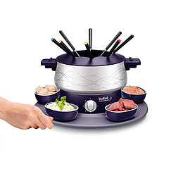 Tefal appareil à Fondue pour 8 personnes violet gris