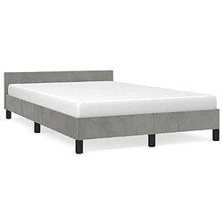 Maison Chic Lit adulte - Cadre Structure de lit avec tête de lit Contemporain Gris clair 120x200 cm -MN72855