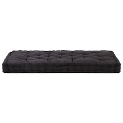 Avis Decoshop26 coussin de canapé palette 100 % coton 120x80x10 cm noir DEC021808