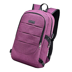 Sac à Dos De Chargement USB Anti-vol Pour Ordinateur Portable Pour Ordinateur Portable Sac D'école De Voyage Violet pas cher